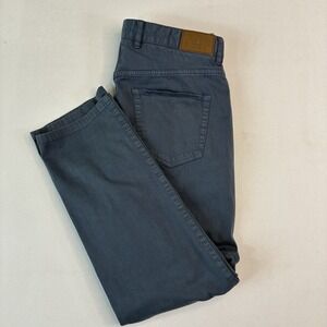 Peter Millar Mens 32x27 Ultimate Sateen Premium Chino Pants Blue